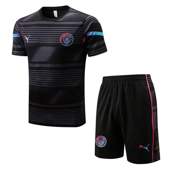 Trainingsshirt Manchester City Komplett-Set 2022-2023 Grau